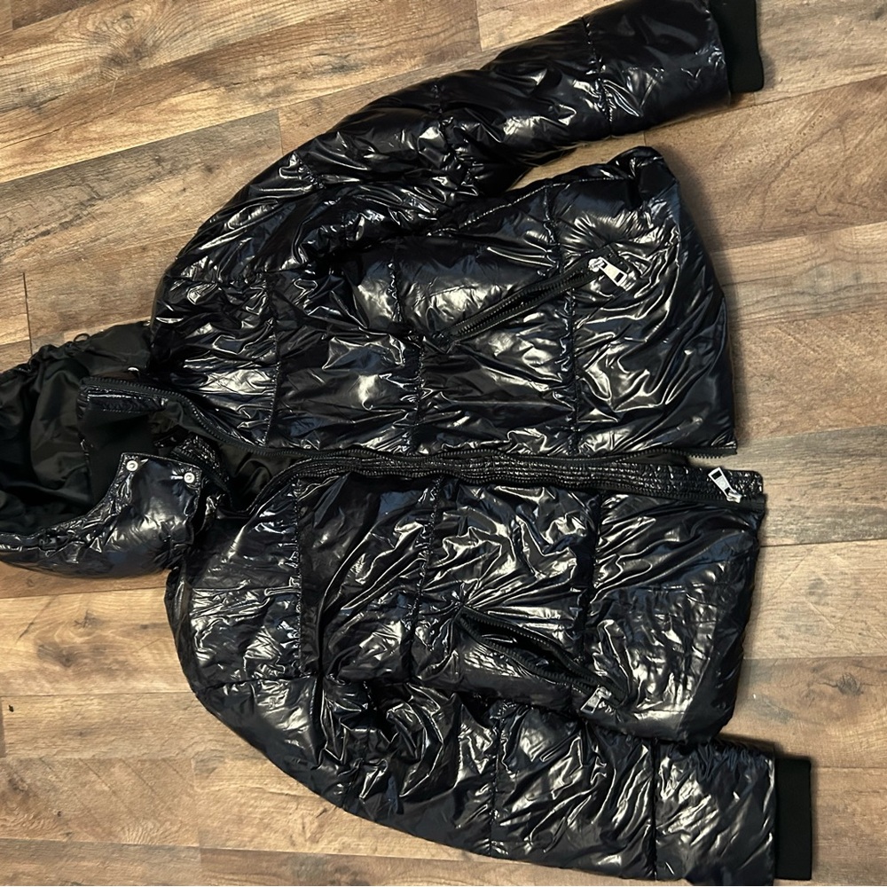 Shiny Black Puffer Jacket